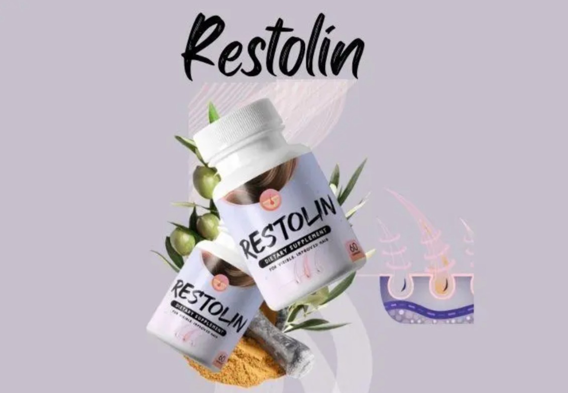 Bottles of Restolin Hair Loss Supplement