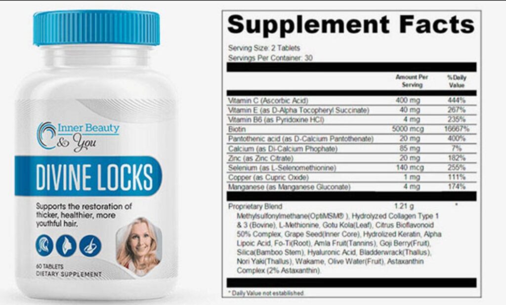 Divine Locks Nutritional Supplement Facts